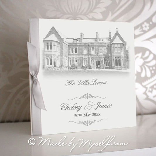 The Villa Levens, Cumbria Pocketfold Wedding Invitation - Includes RSVP & Guest Information