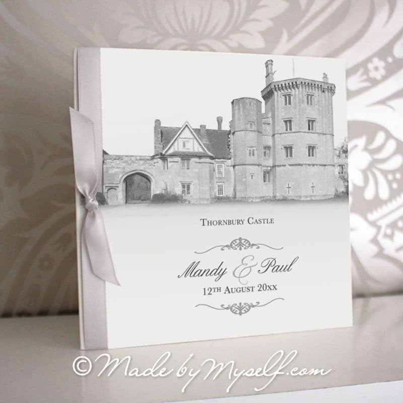 Thornbury Castle Pocketfold Wedding Invitation - Includes RSVP & Guest Information