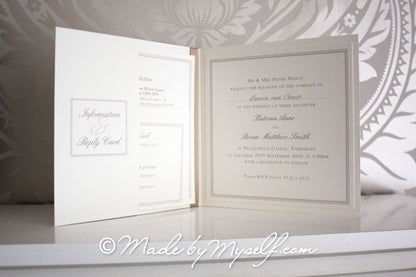 Thorton Manor Pocketfold Wedding Invitation - Includes RSVP & Guest Information