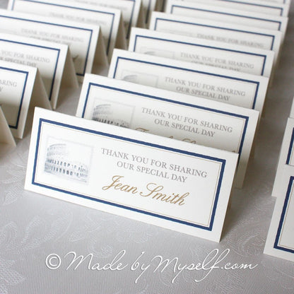 Travel Landmarks Place Card