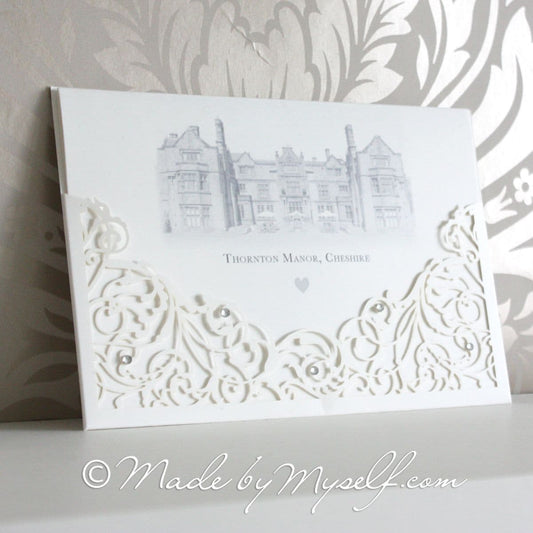 Vivienne Lasercut Wedding Invitation