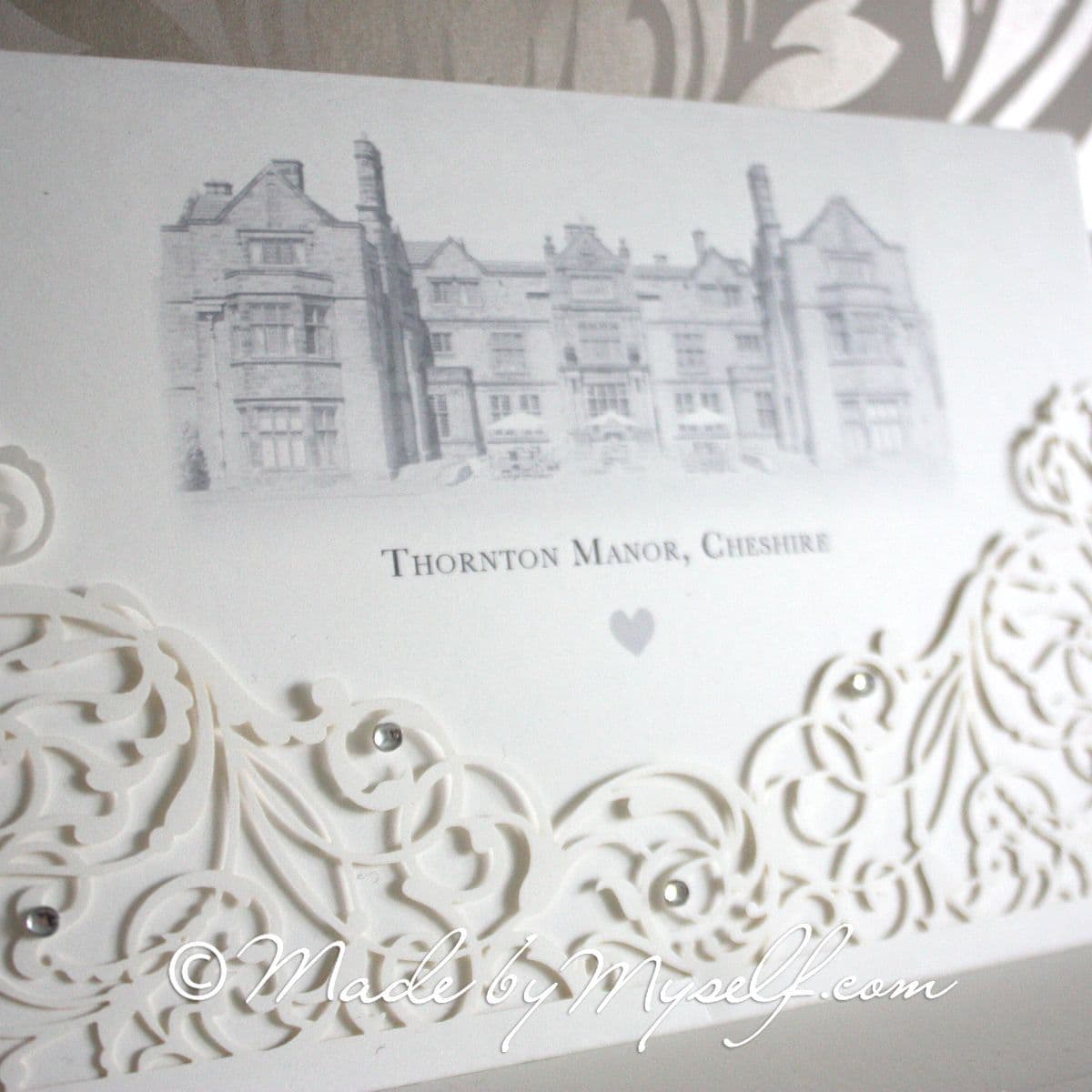 Vivienne Lasercut Wedding Invitation