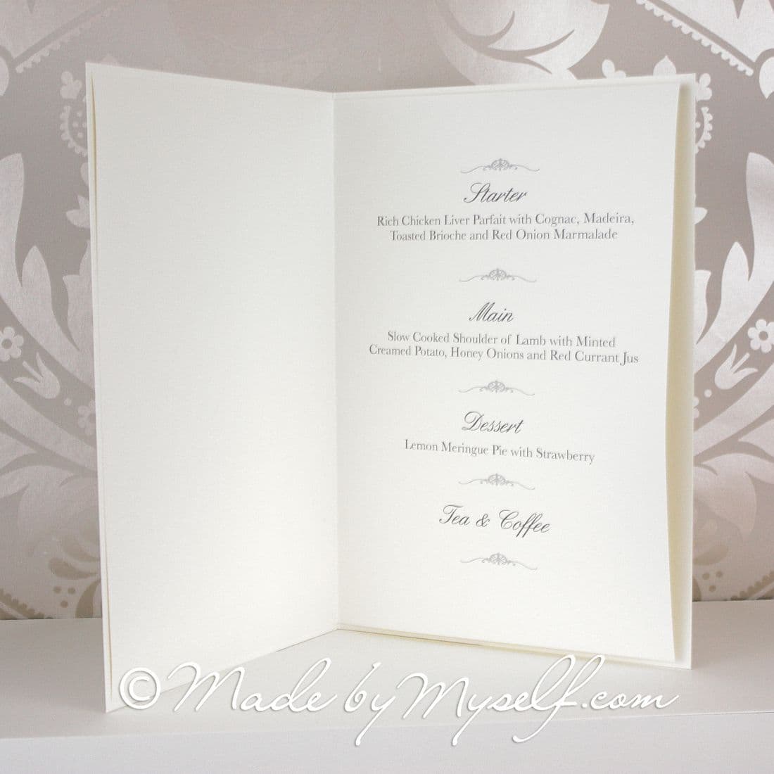 Mila Venue Menu