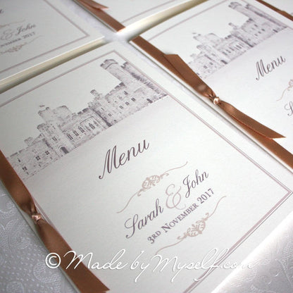 Bespoke Venue Menu with Ribbon