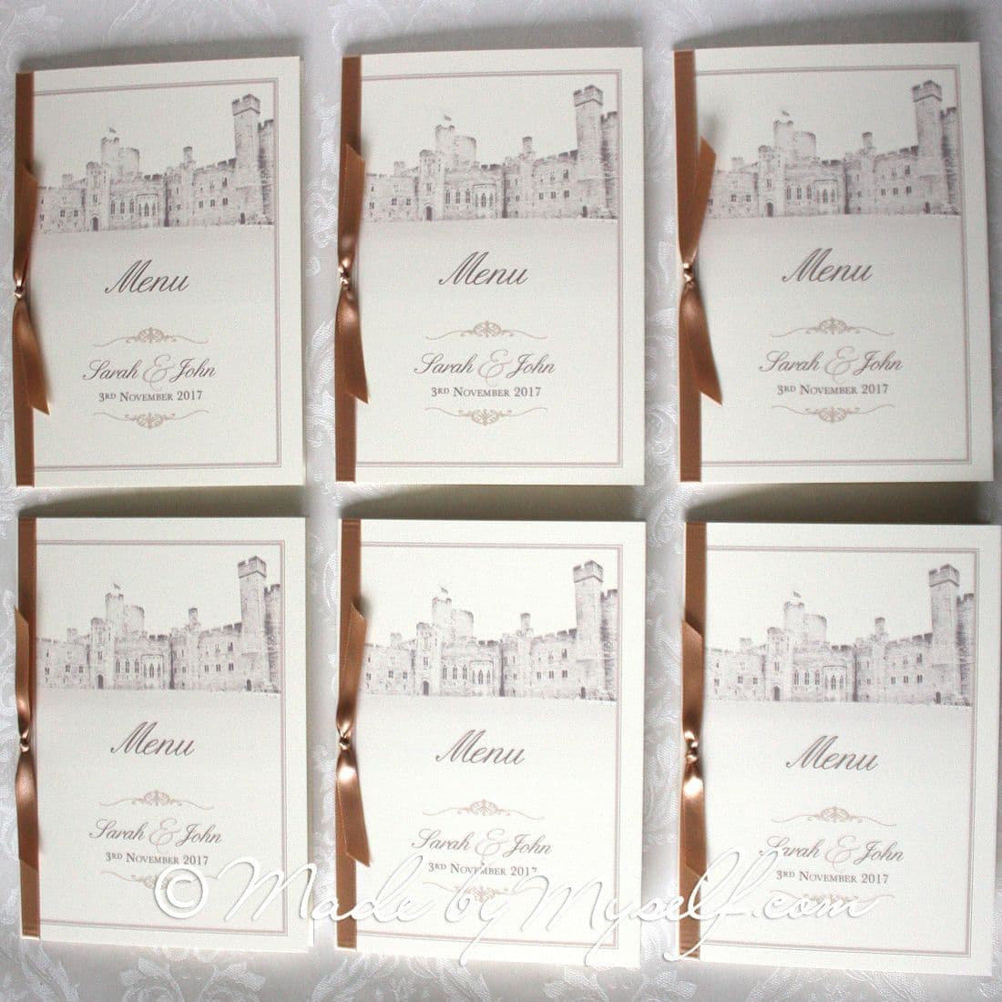 Bespoke Venue Menu with Ribbon