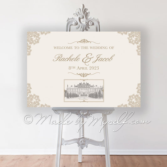Knowsley Hall, Prescot Welcome Sign