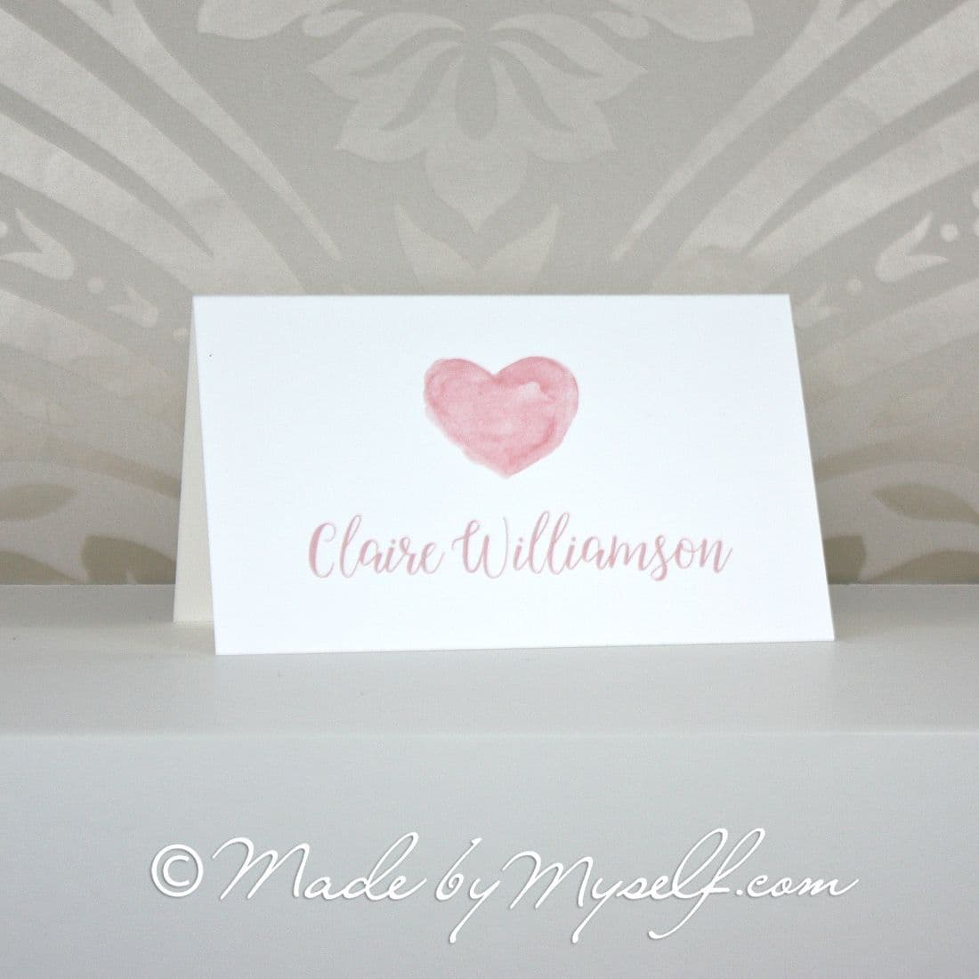 Emily Heart Place Card