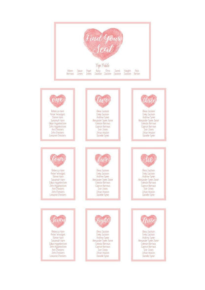 Emily Hearts Seating/Table Plan