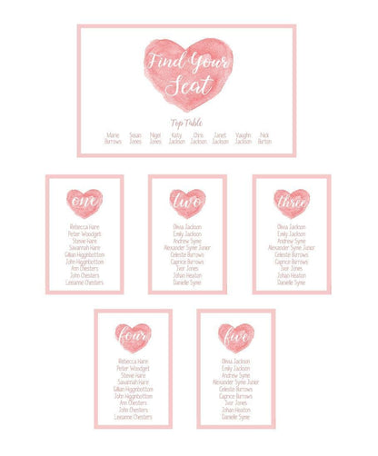 Emily Hearts Seating/Table Plan