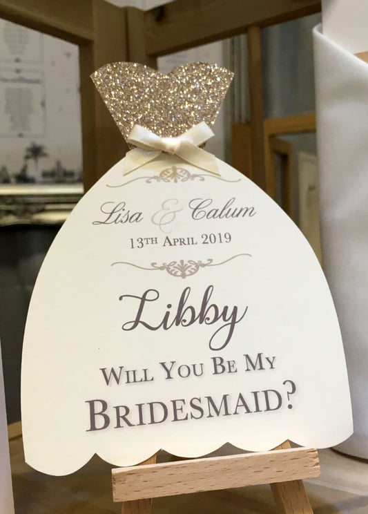 Will You Be My Bridesmaid? Dress Card