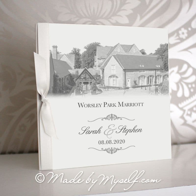 Worsley Park Marriott Pocketfold Wedding Invitation - Includes RSVP & Guest Information
